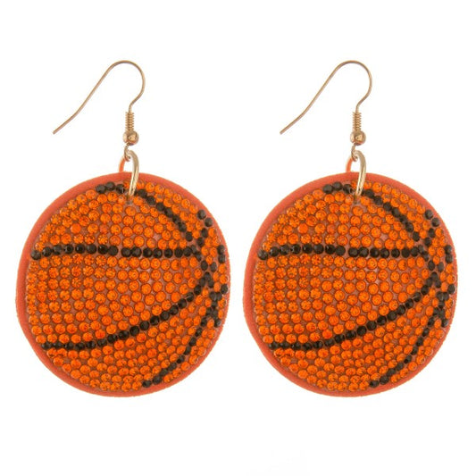 Basketball Rhinestone Earrings