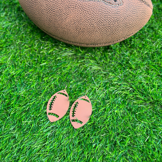 TAILGATING BROWN FOOTBALL EARRINGS