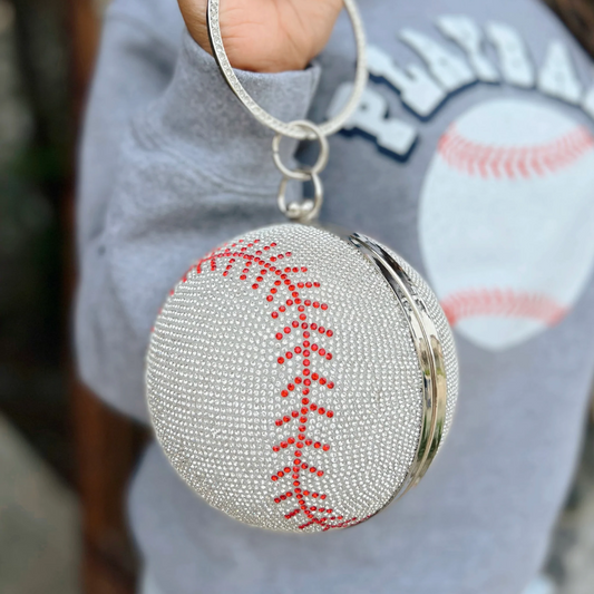 CRYSTAL BASEBALL PURSE